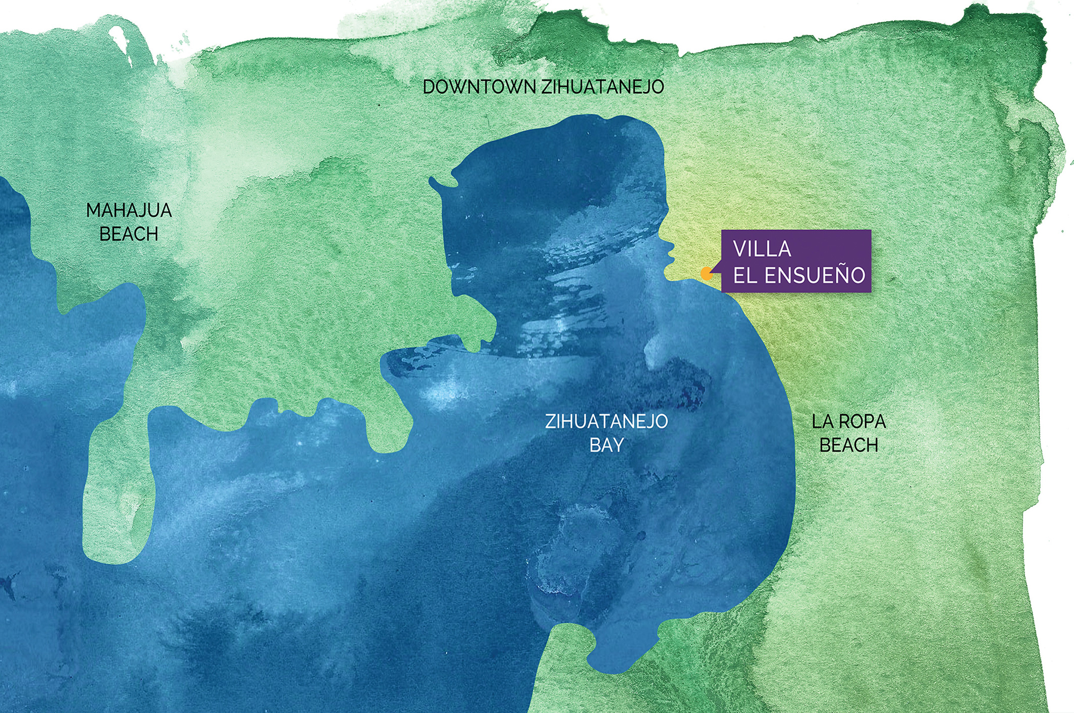 map  luxury villa Zihuatanejo